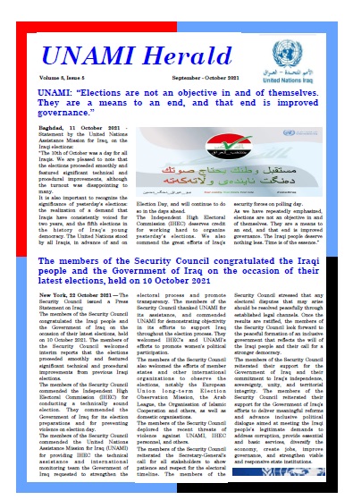 UNAMI Herald Volume 8, Issue 5