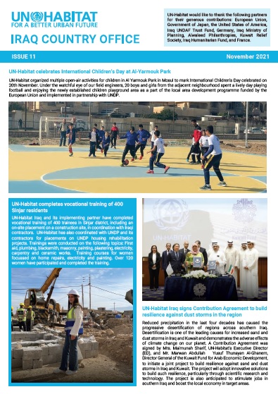 UN-Habitat Newsletter ISSUE 11| November 2021