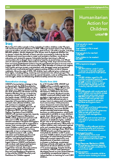  Humanitarian Action for Children 2019 - Unicef 