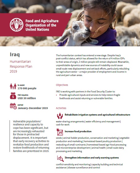 FAO in the 2019 humanitarian appeals