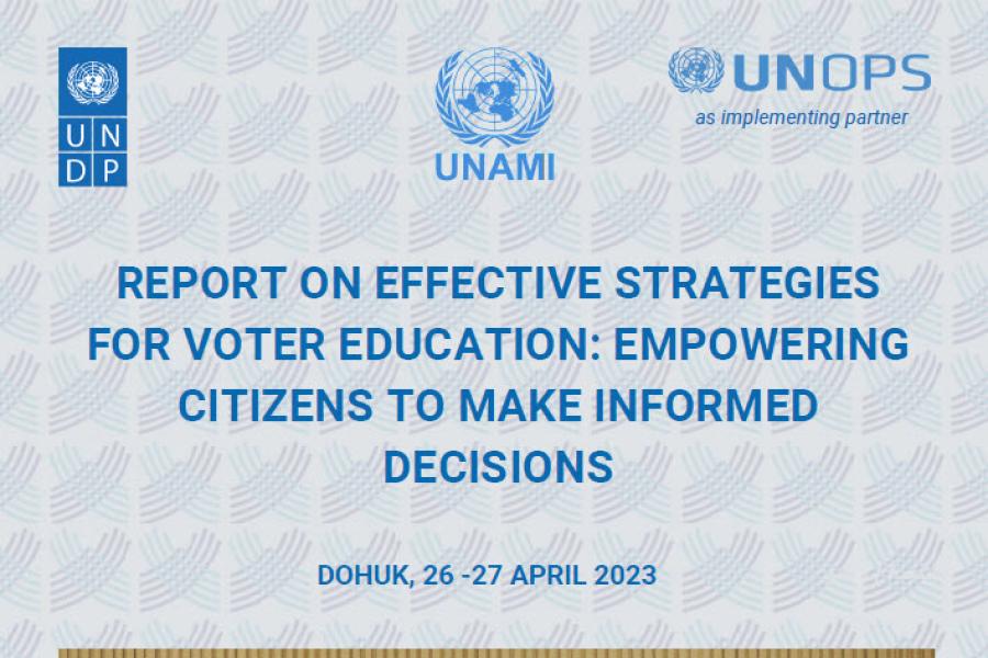 REPORT ON EFFECTIVE STRATEGIES FOR VOTER EDUCATION: EMPOWERING CITIZENS ...