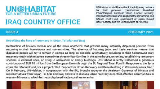 Rebuilding the lives of returnees in Sinjar, Tel Afar and Baaj | UN Habitat newsletter